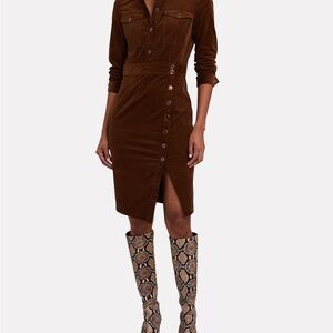 Veronica Beard Britton Shirtdress in Cognac